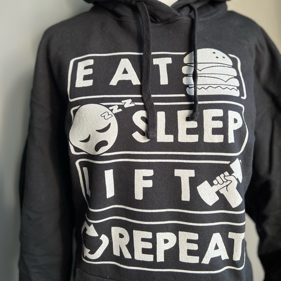 Eat Sleep Lift Repeat Hoodie Sweatshirt - Picture 4 of 4